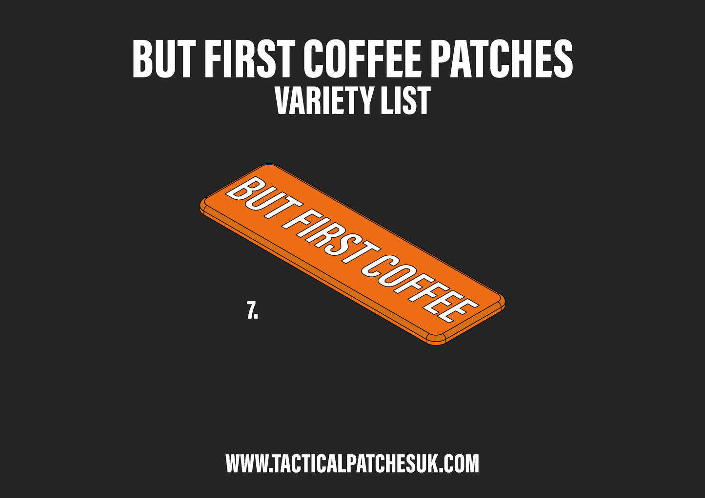 But First Coffee Velcro Patches