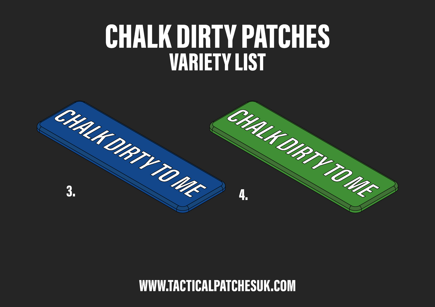 Chalk Dirty to me Velcro Patches