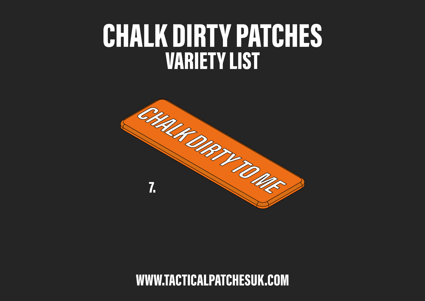 Chalk Dirty to me Velcro Patches