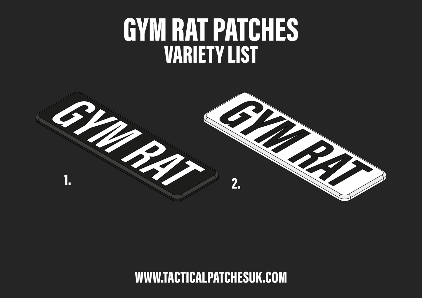 Gym Rat Velcro Patches