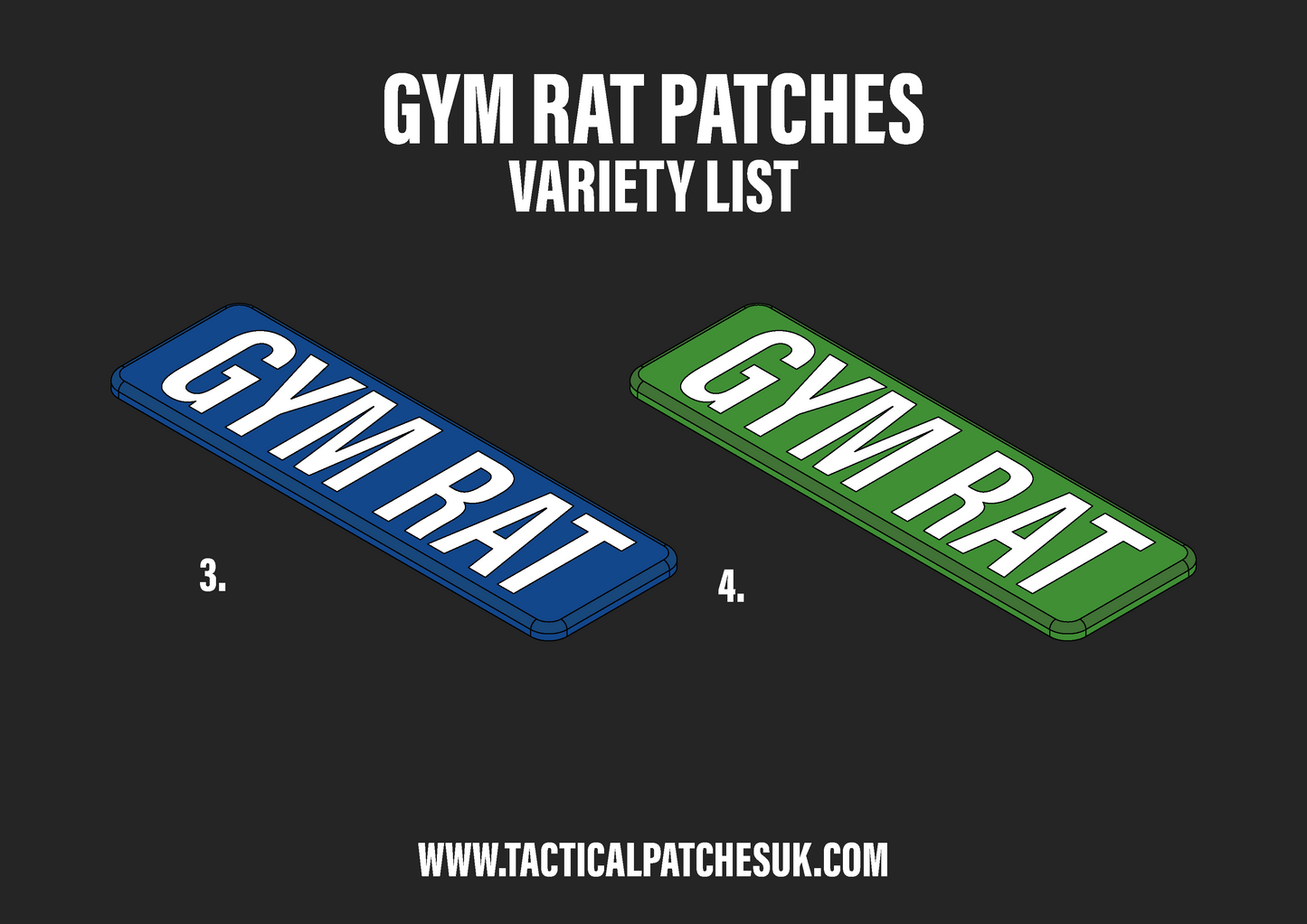 Gym Rat Velcro Patches