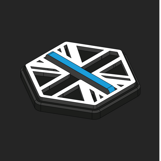 Union Jack Thin Line Hexapatch Velcro Patches