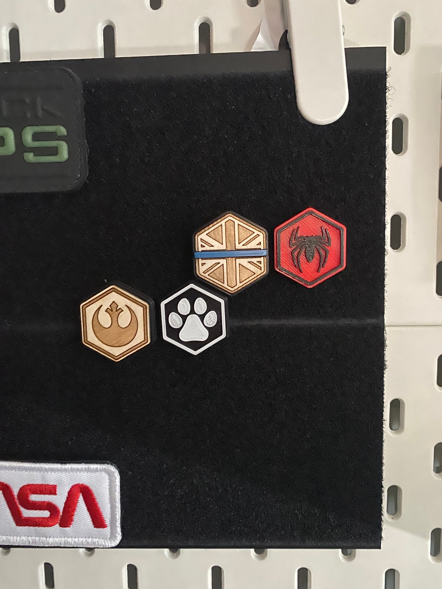 Sergeant Wooden Hex Patch - Velcro