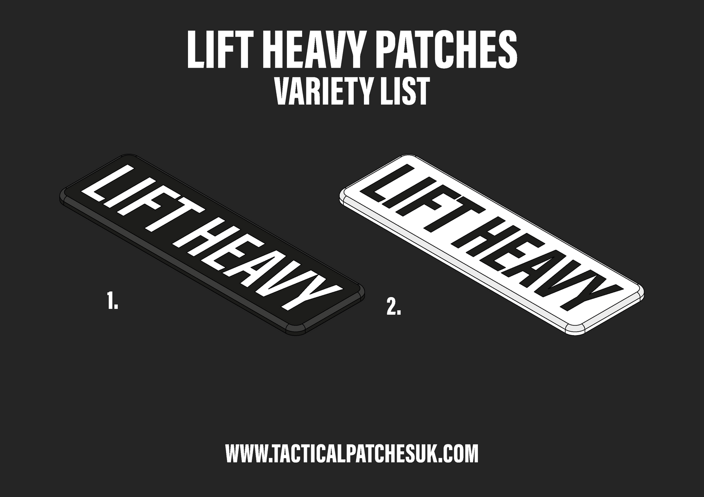 Lift Heavy Velcro Patches