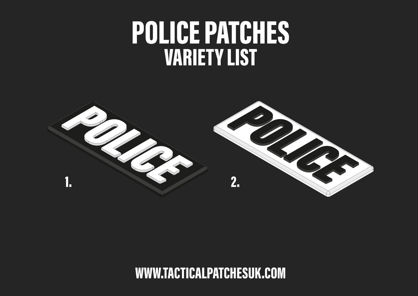 Police Text Velcro Patch
