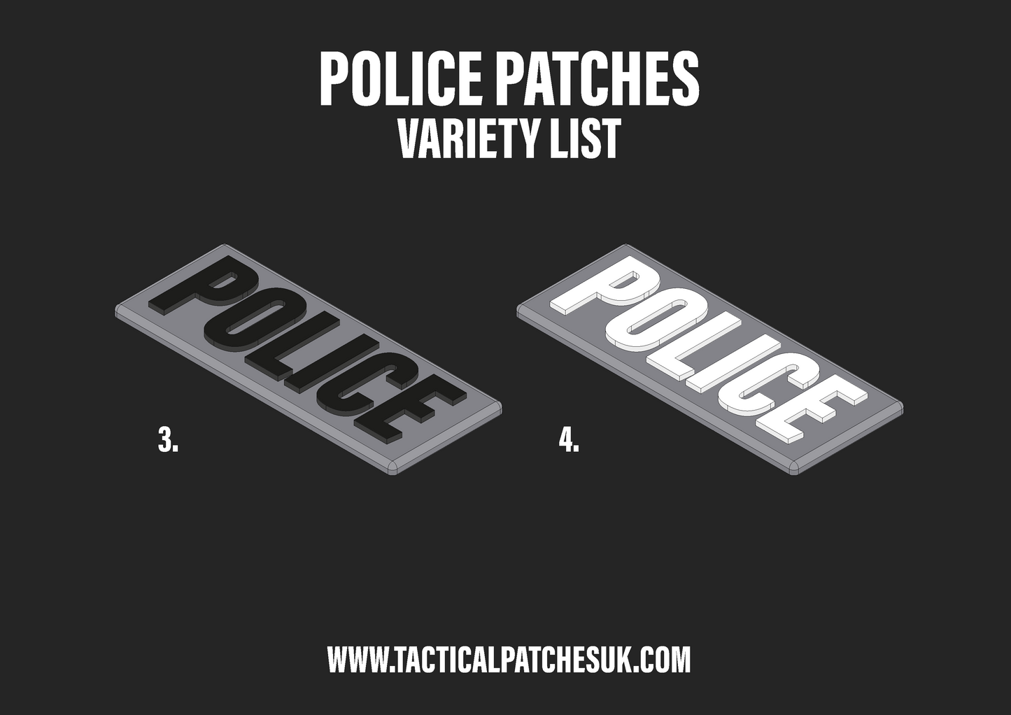 Police Text Velcro Patch