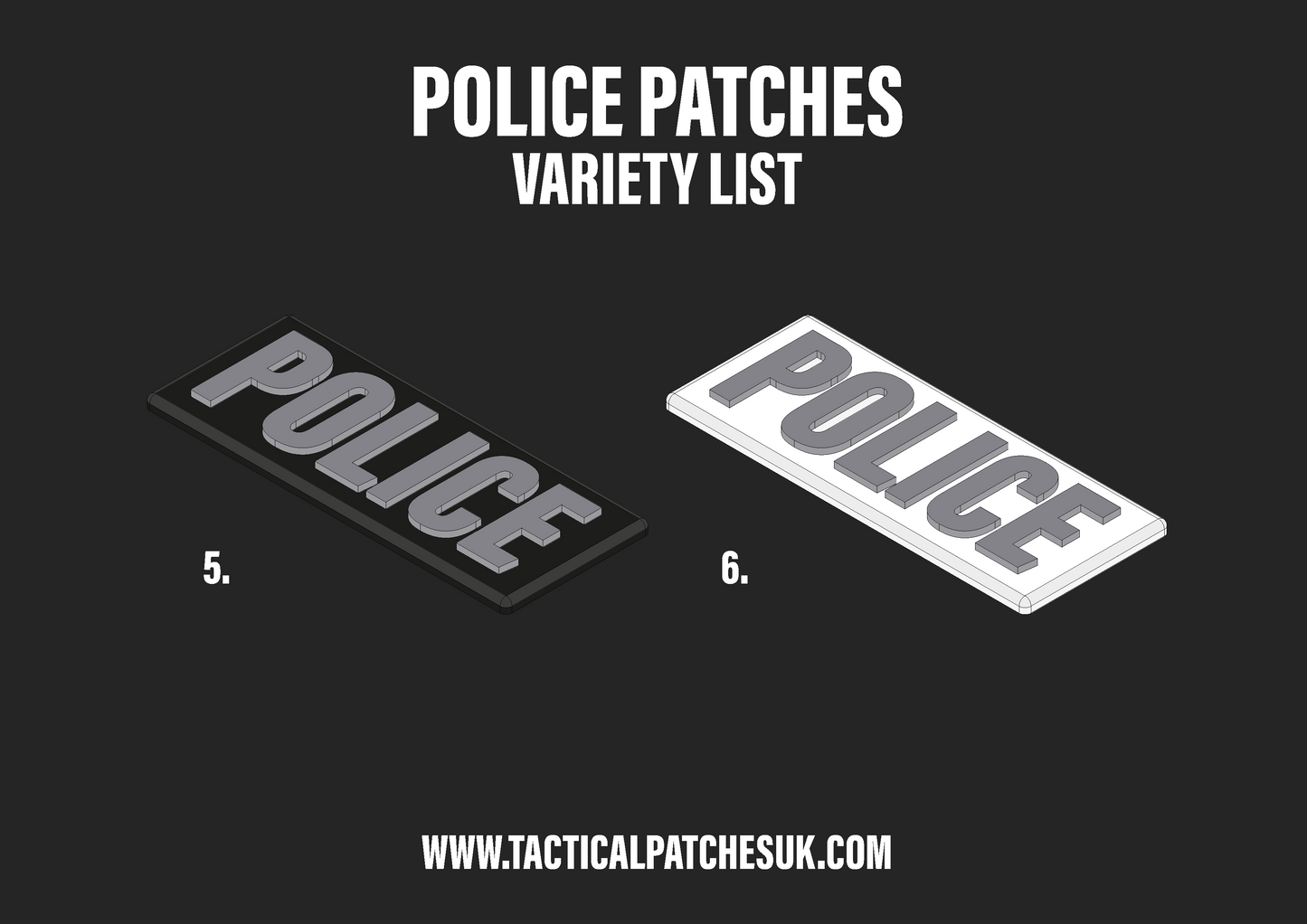 Police Text Velcro Patch