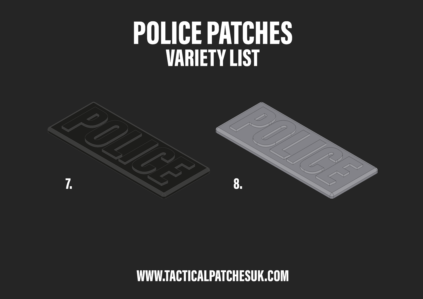 Police Text Velcro Patch