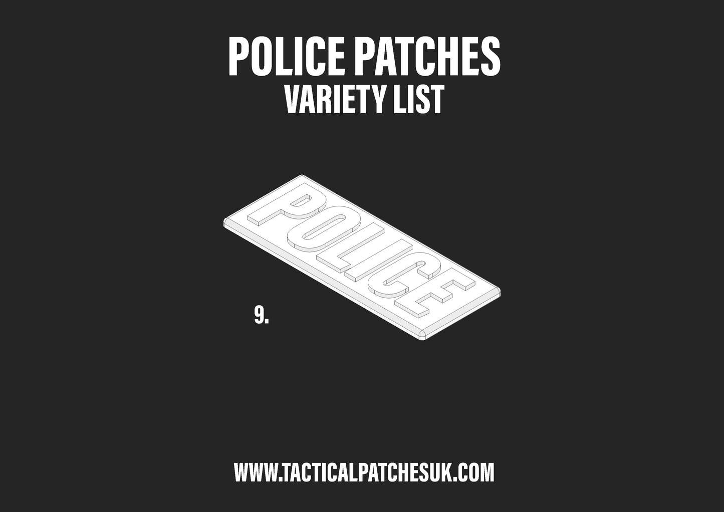 Police Text Velcro Patch