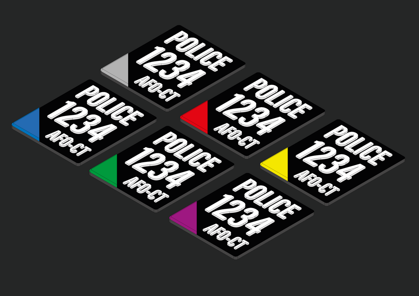 Colour Team Police Patches - Fully Customisable