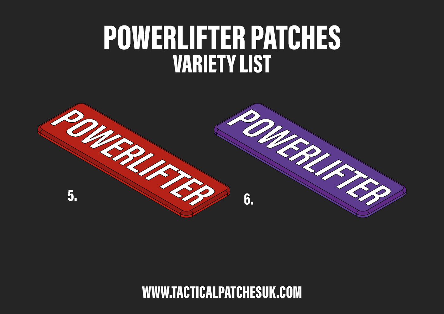 Powerlifter Velcro Patches
