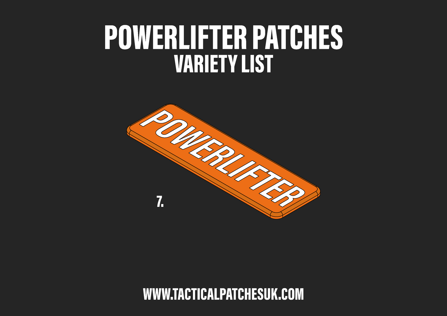Powerlifter Velcro Patches