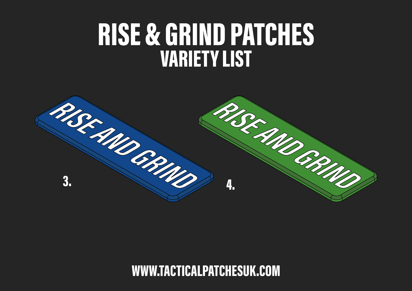 Rise & Grind Velcro Patches