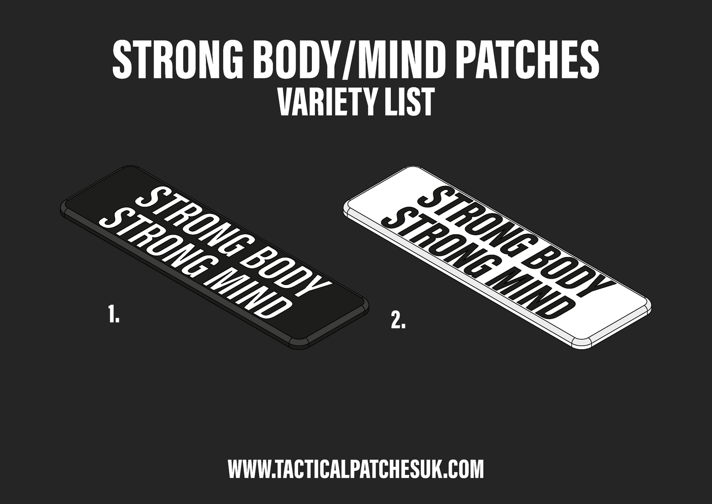 Strong Body Strong Mind Velcro Patches
