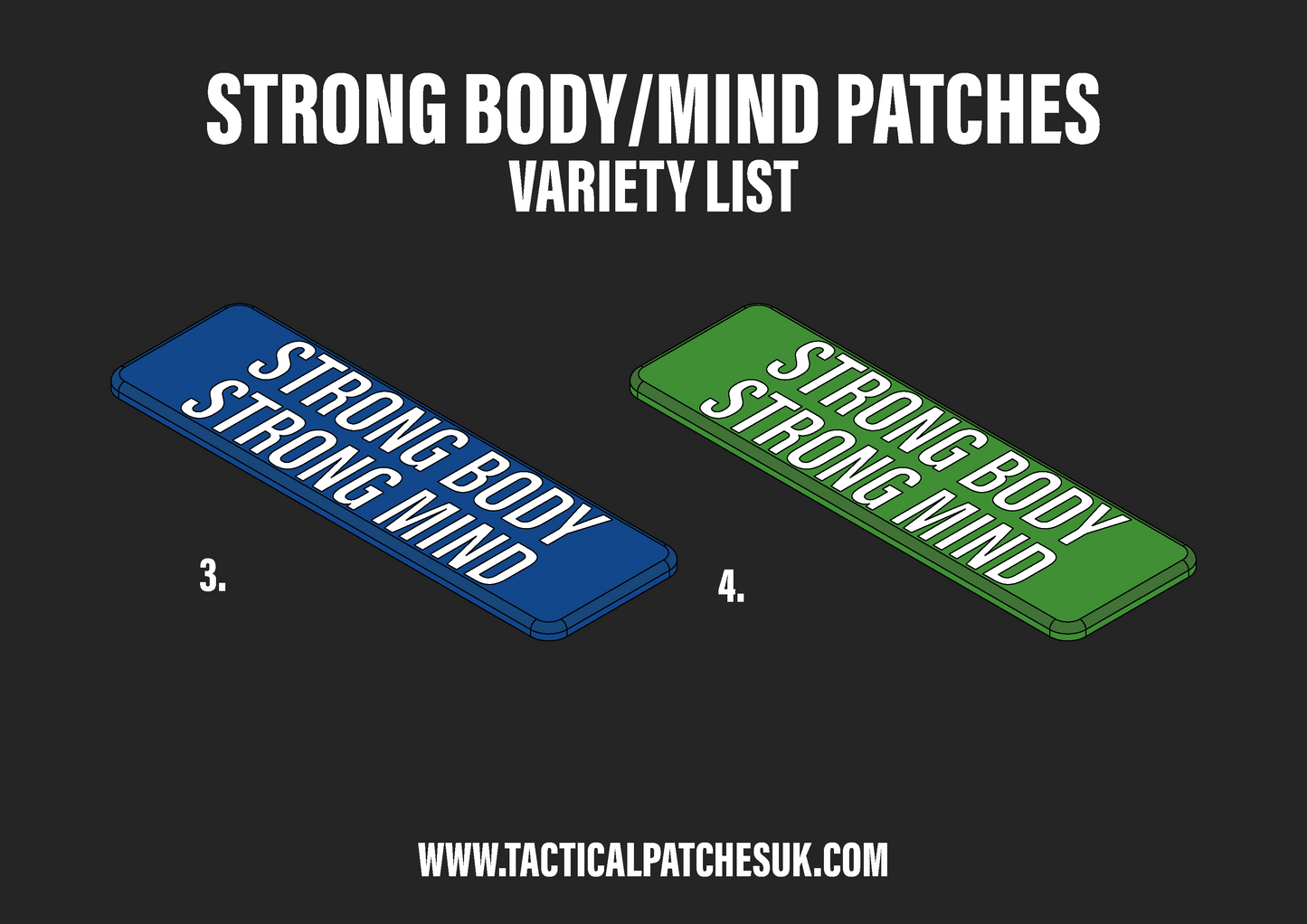 Strong Body Strong Mind Velcro Patches