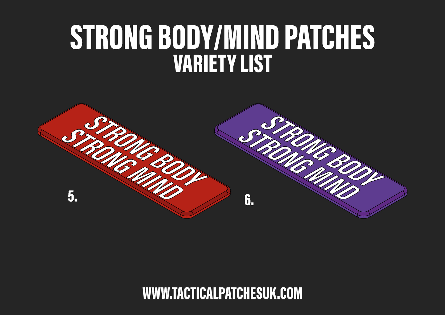 Strong Body Strong Mind Velcro Patches