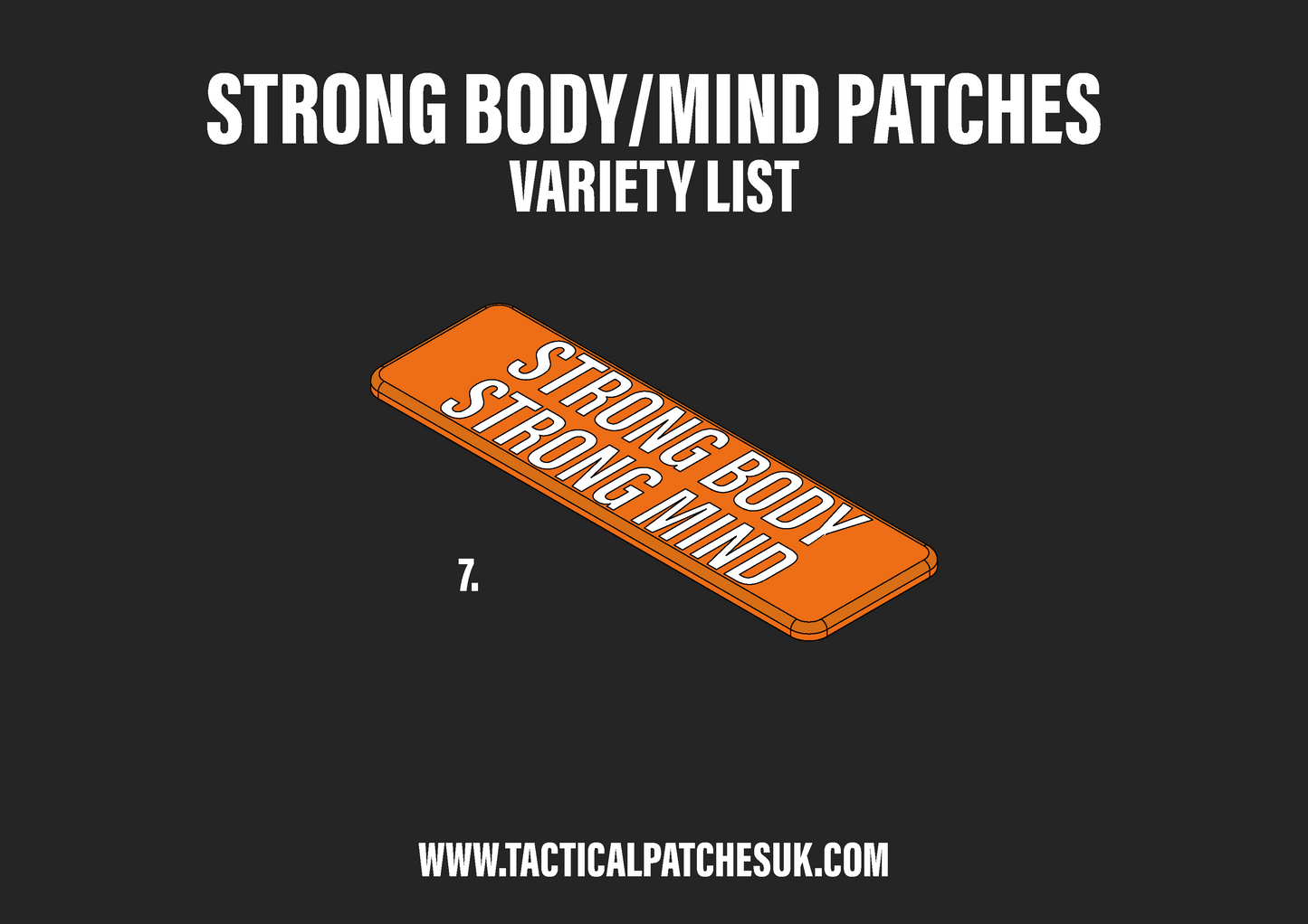 Strong Body Strong Mind Velcro Patches