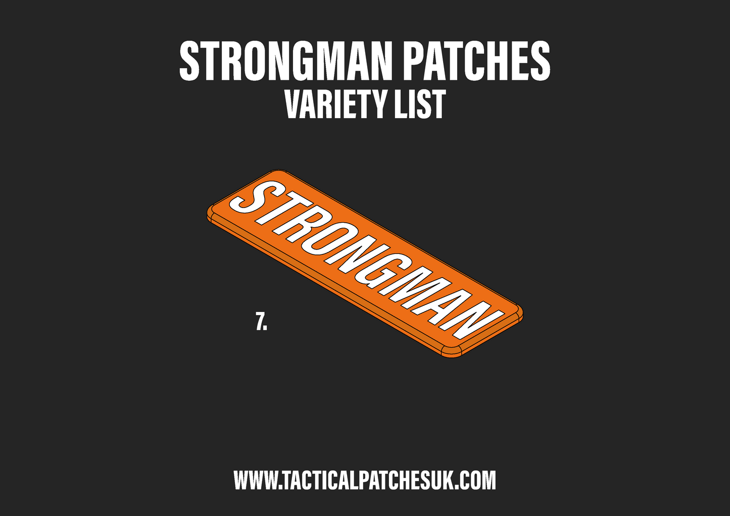 Strongman Velcro Patches