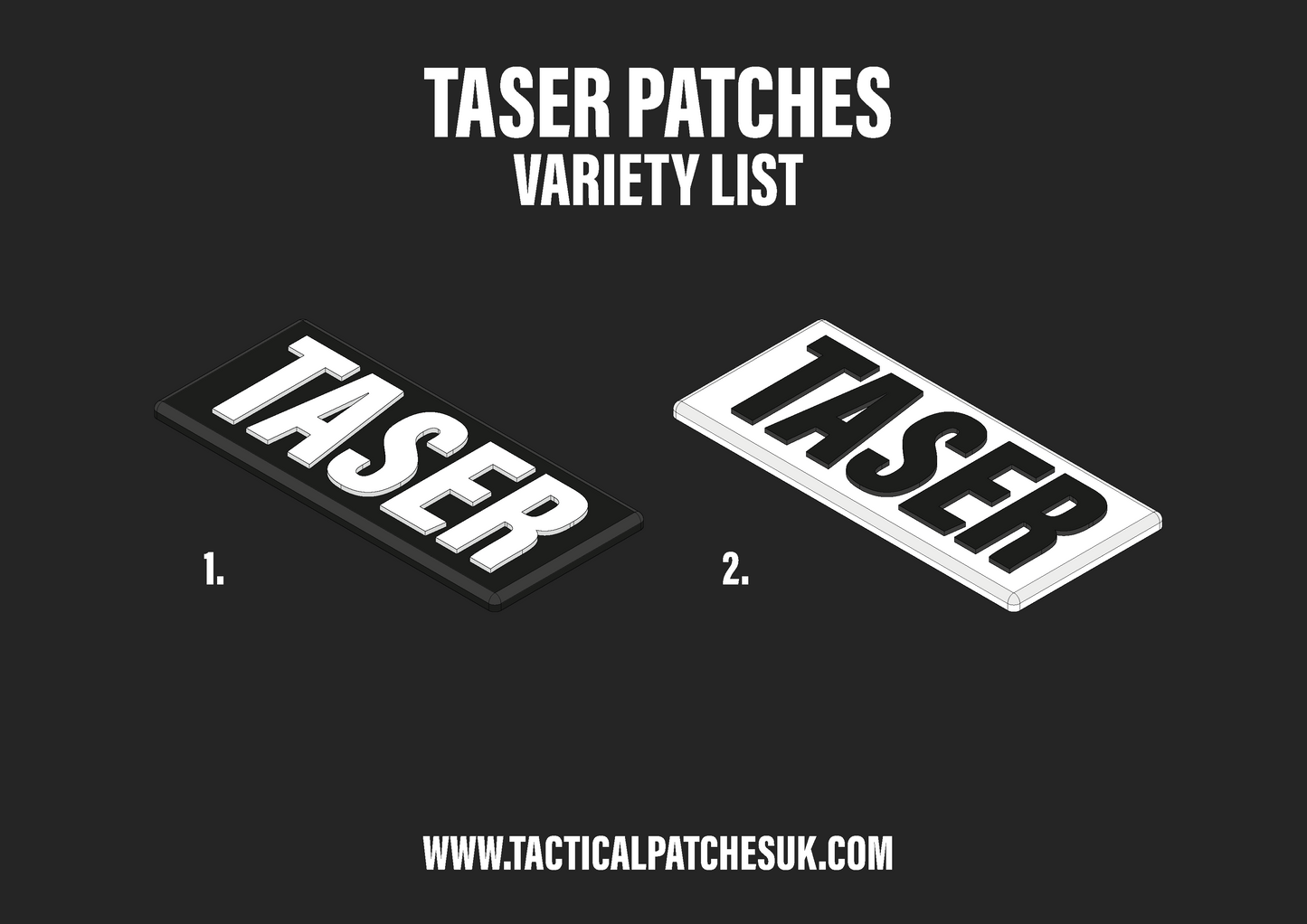 TASER Text Velcro Patch