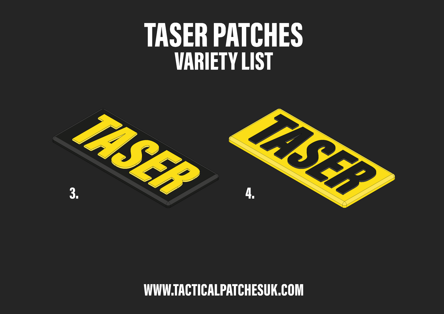 TASER Text Velcro Patch