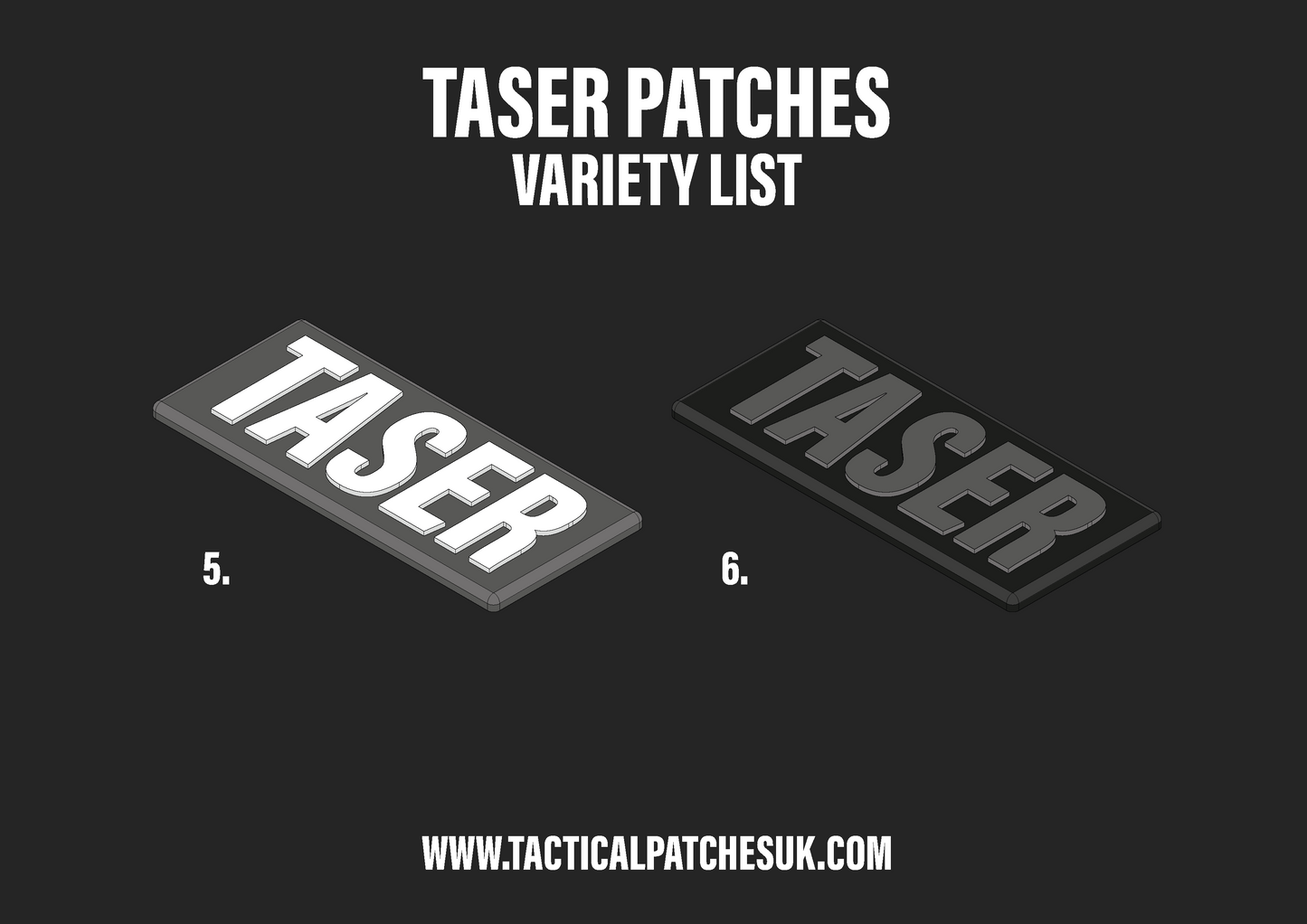 TASER Text Velcro Patch