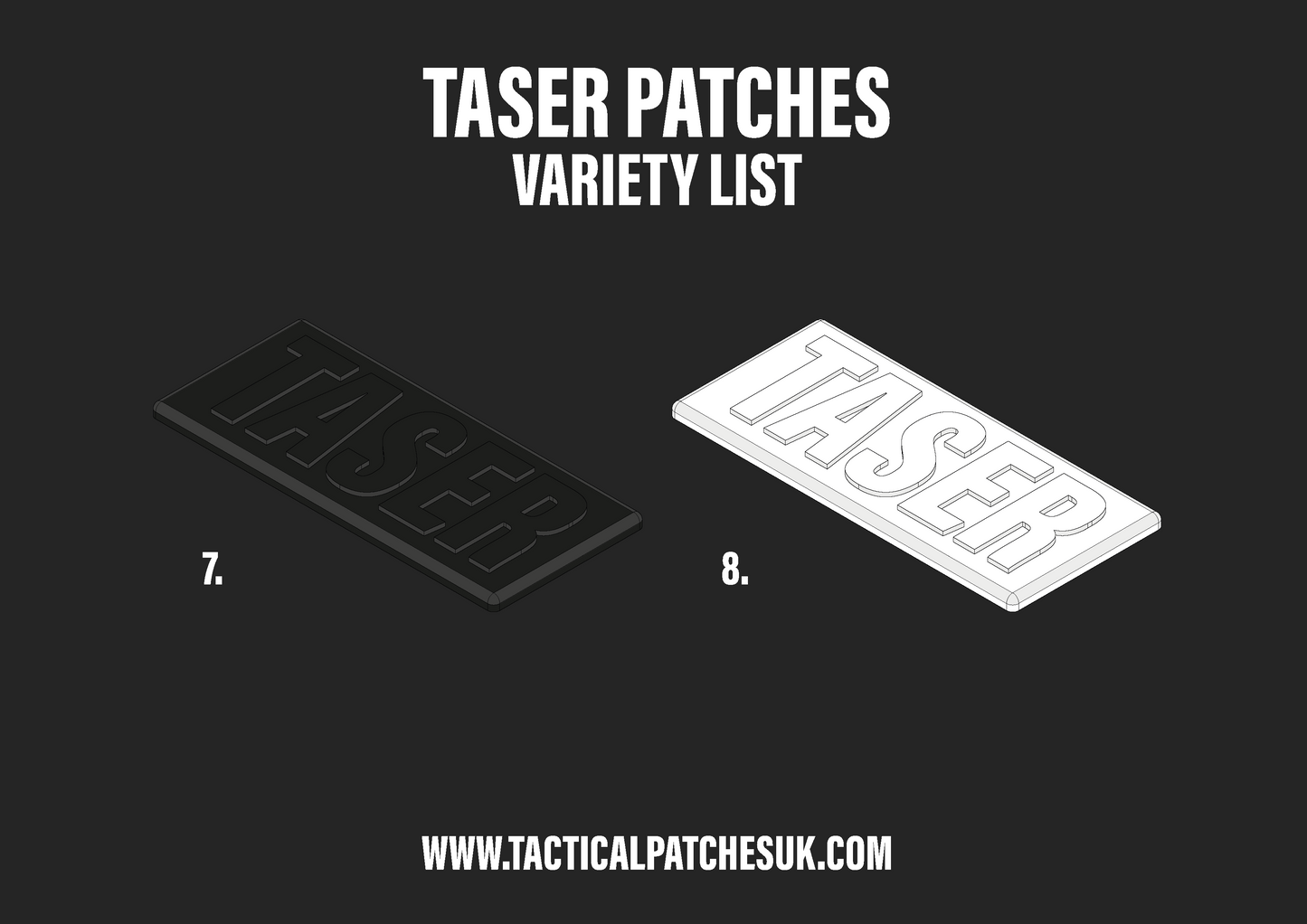 TASER Text Velcro Patch