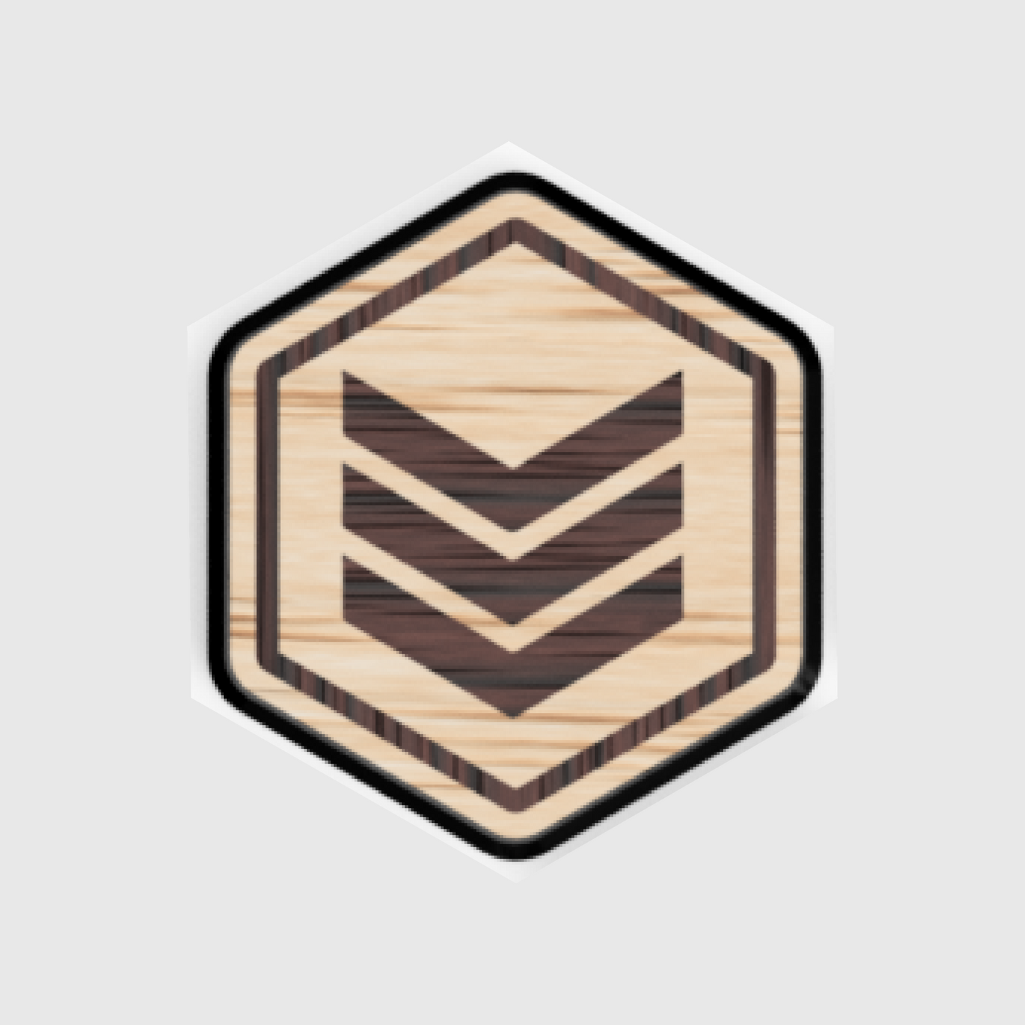 Sergeant Wooden Hex Patch - Velcro