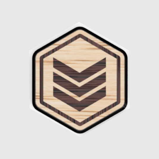 Sergeant Wooden Hex Patch - Velcro