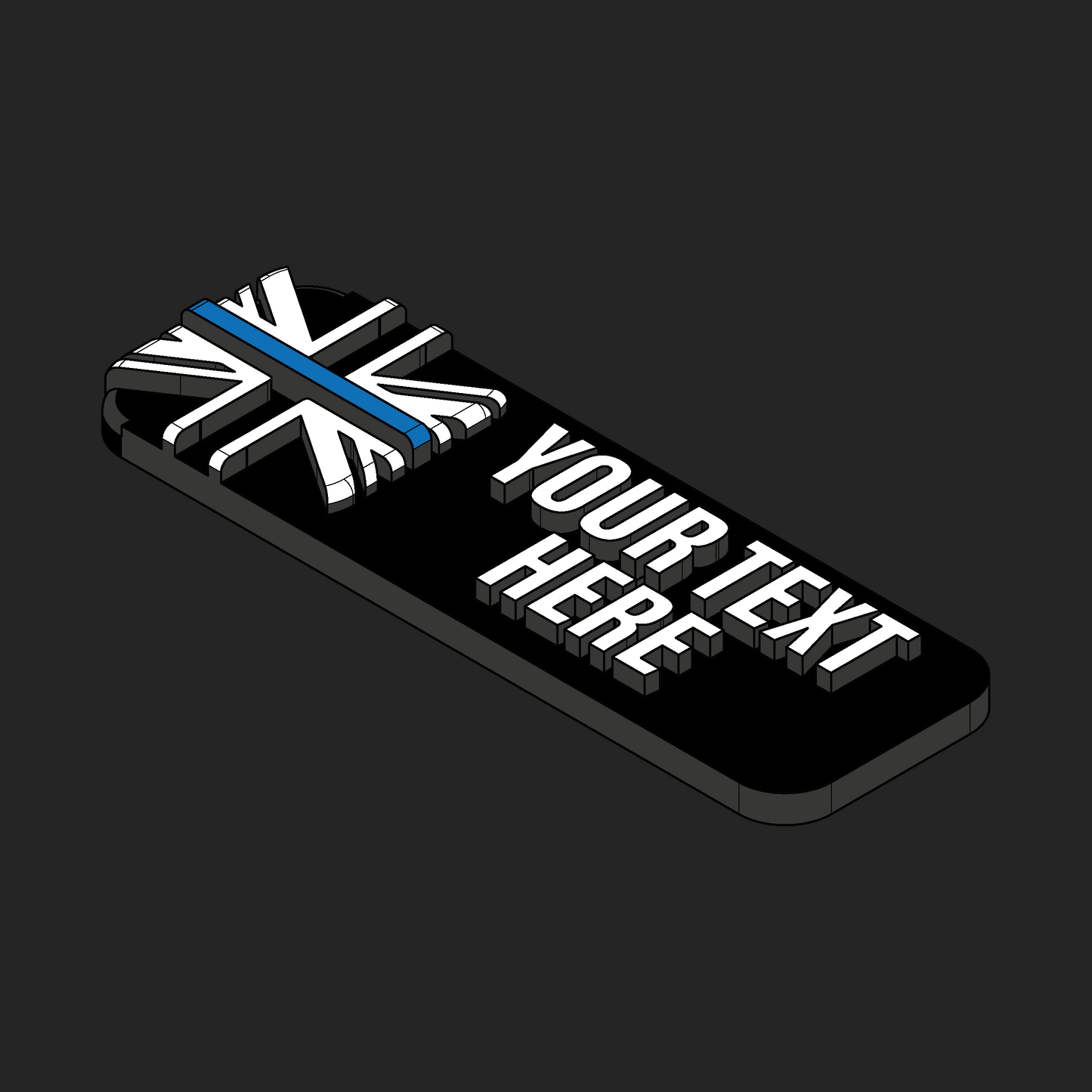 Custom UK Thin Line Velcro Patches - 1x3