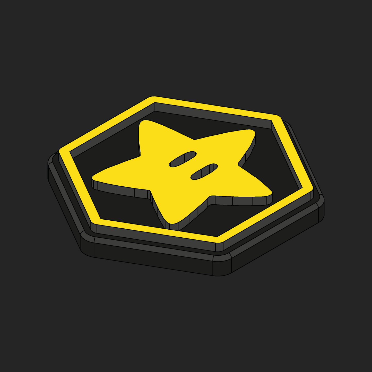 Mario Star Hexapatch Velcro Patches