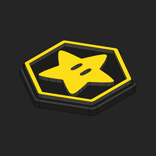 Mario Star Hexapatch Velcro Patches
