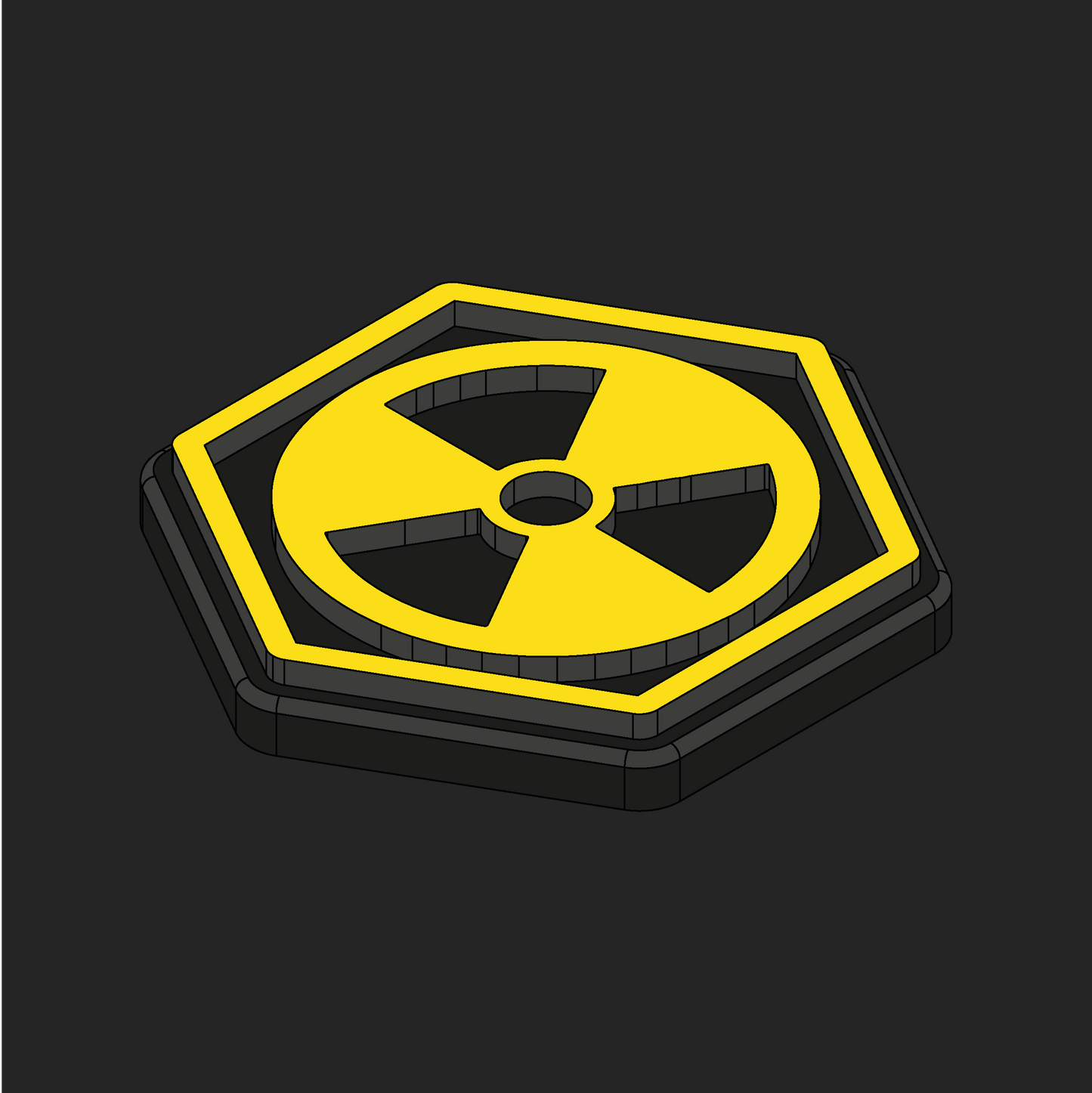 Nuclear Hexagon Velcro Patches