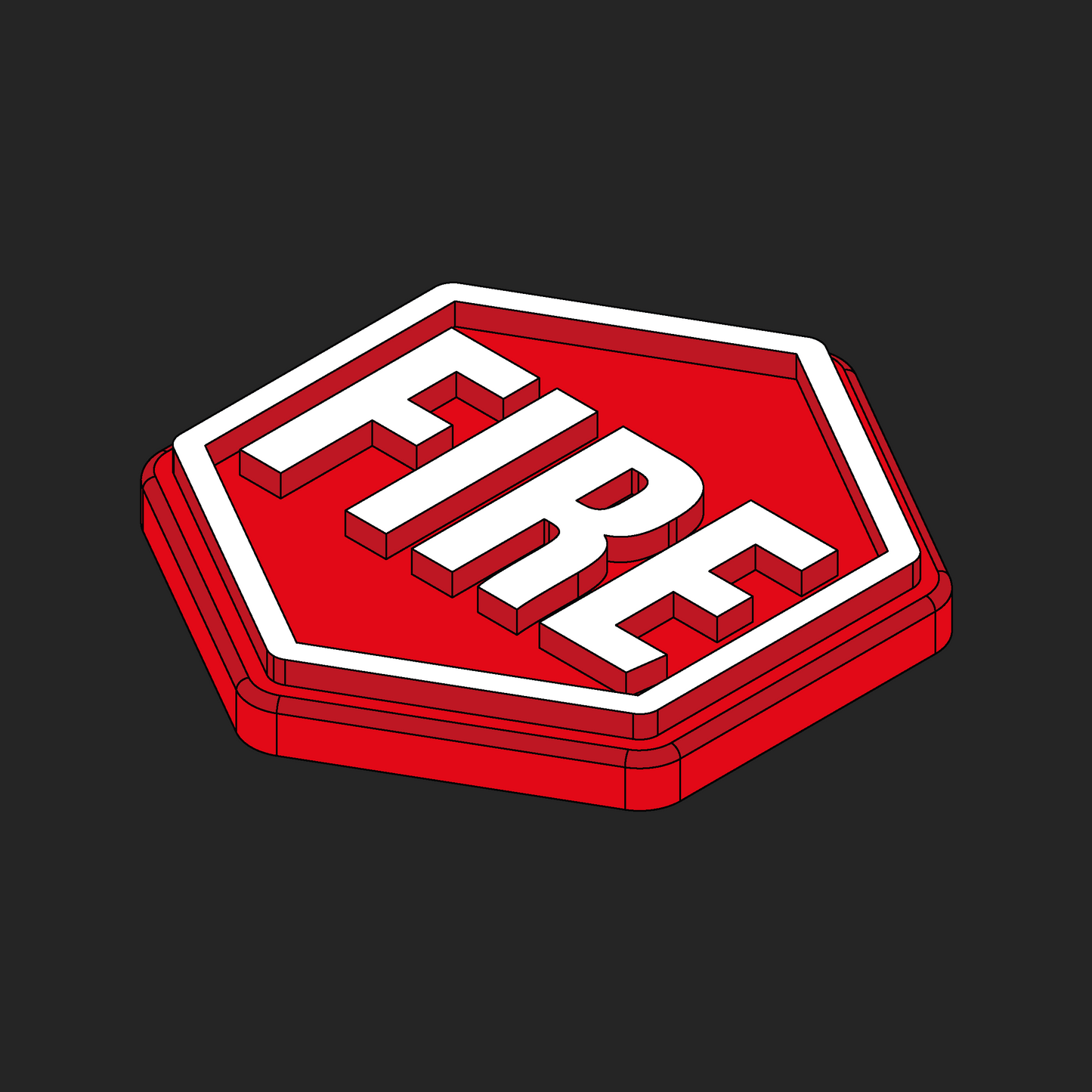 Fire Hexapatch Velcro Patches