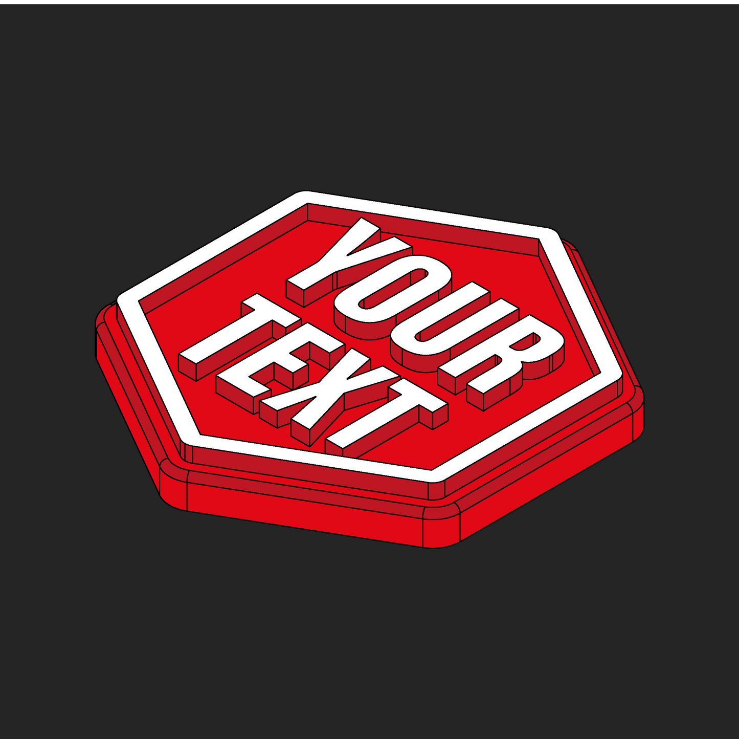 Custom Your Text Hexapatch Velcro Patches