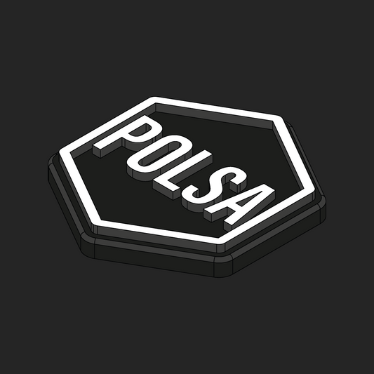 POLSA Text Hexapatch Velcro Patches