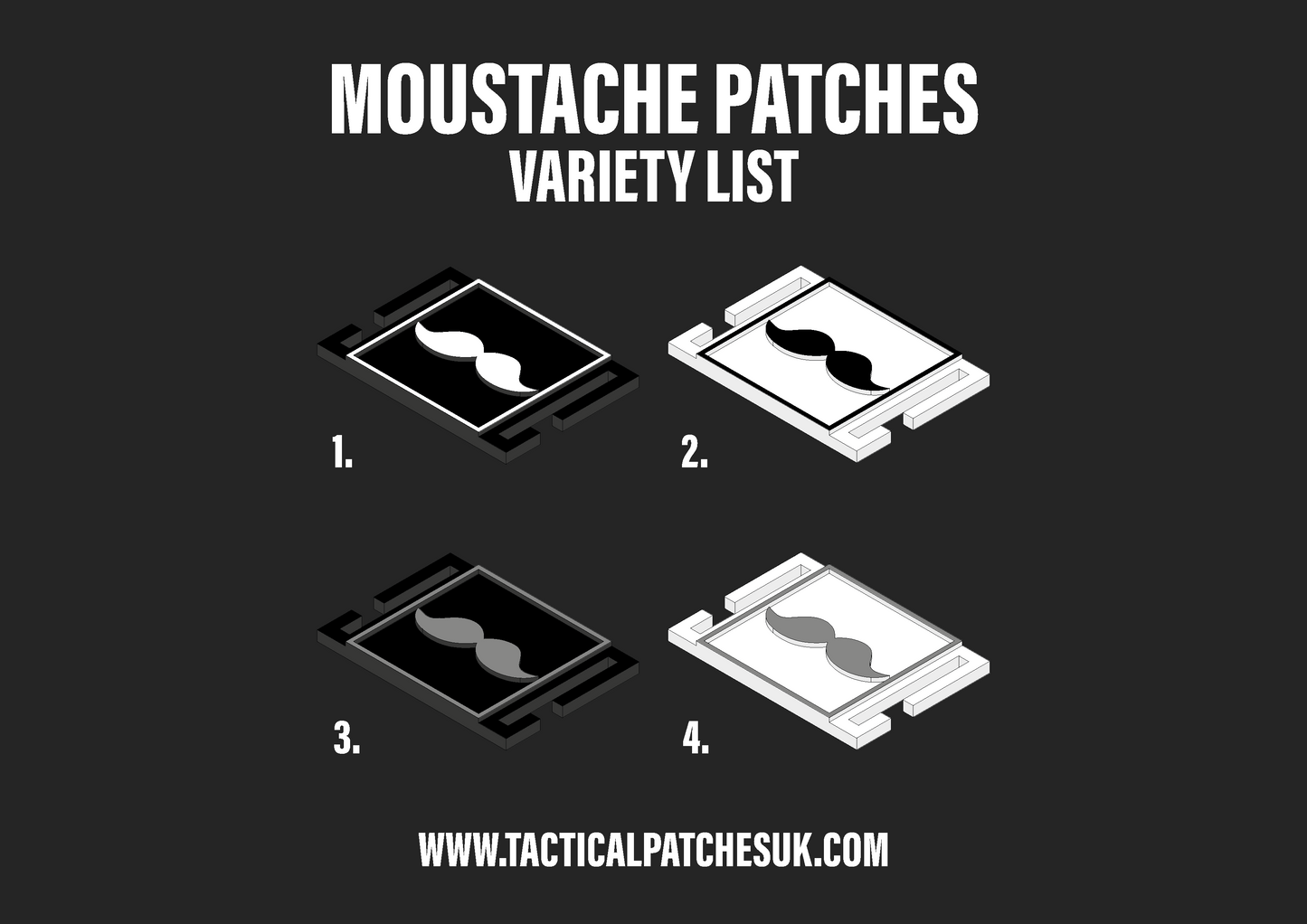 Moustache Molle Patches