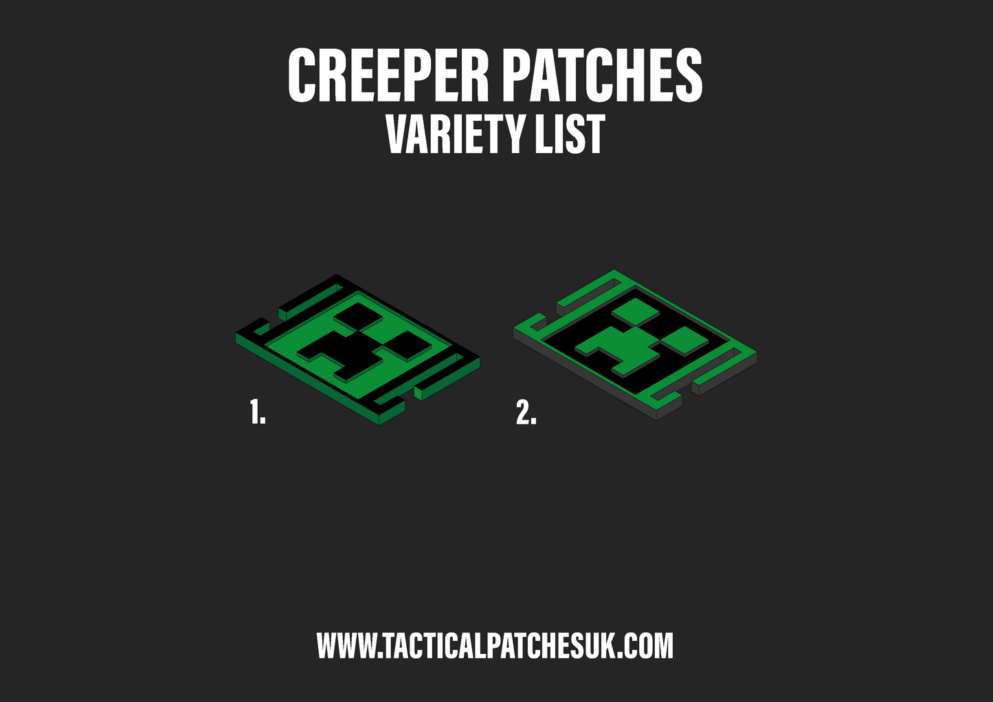 Minecraft Creeper Molle Patches