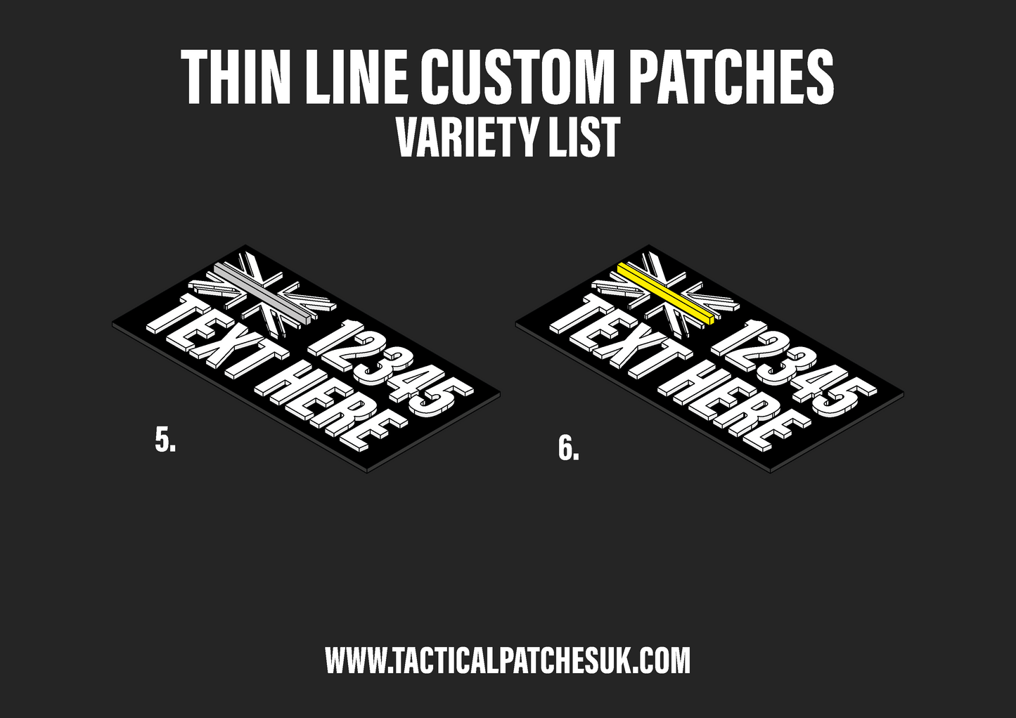 Thin Line Custom Patches 2x3 - Velcro