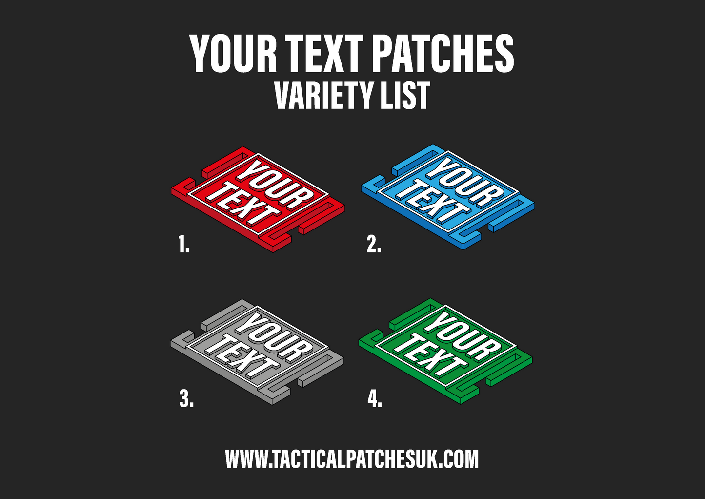 Custom Your Text Molle Patches