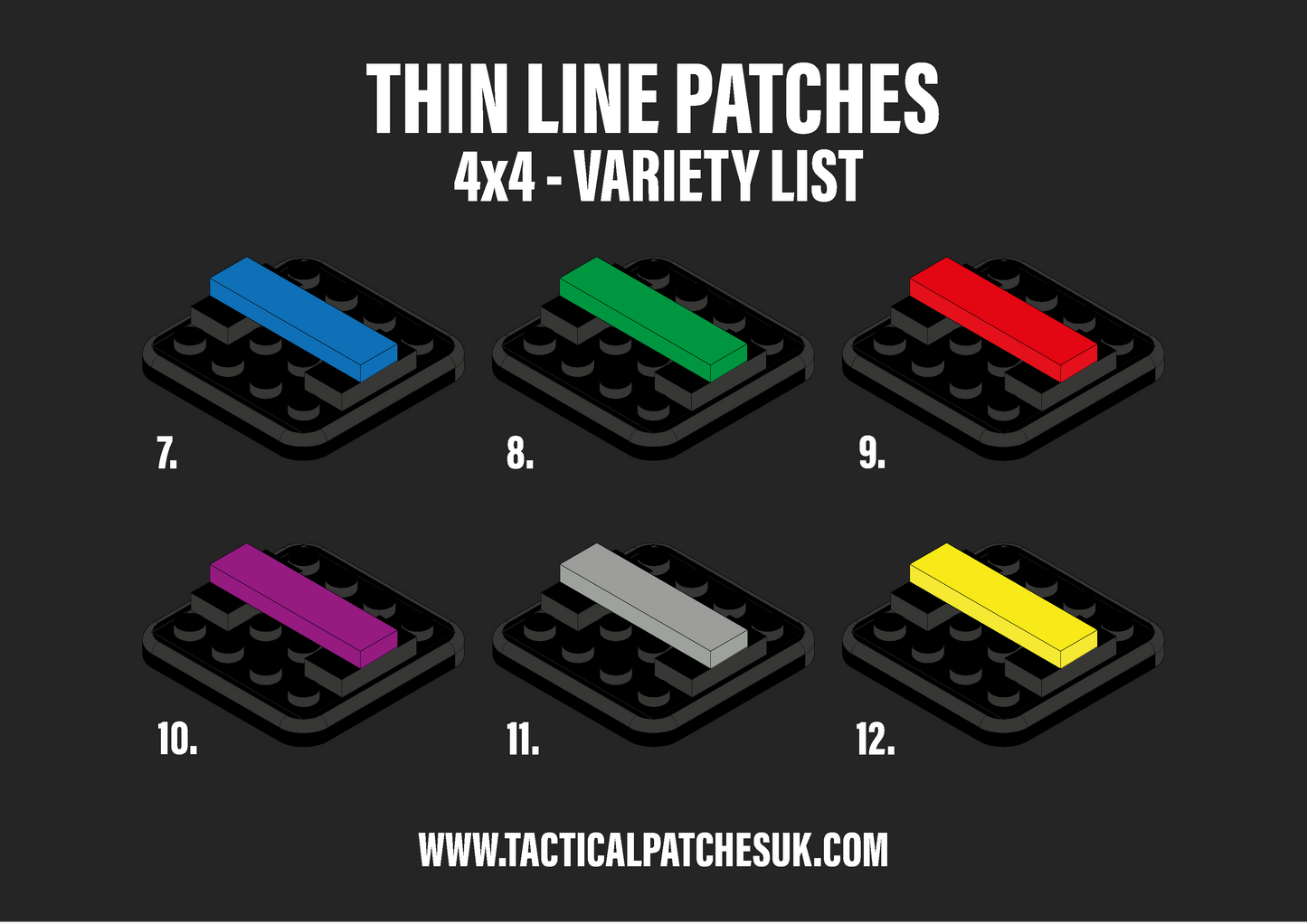 Lego Thin Line Velcro Patches - 4x4