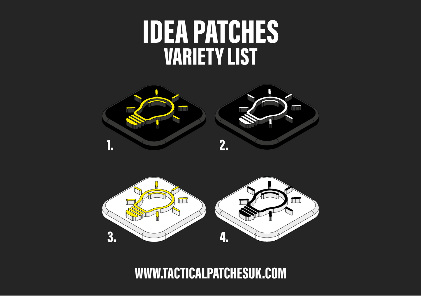 Lightbulb Velcro Patches - 1x1