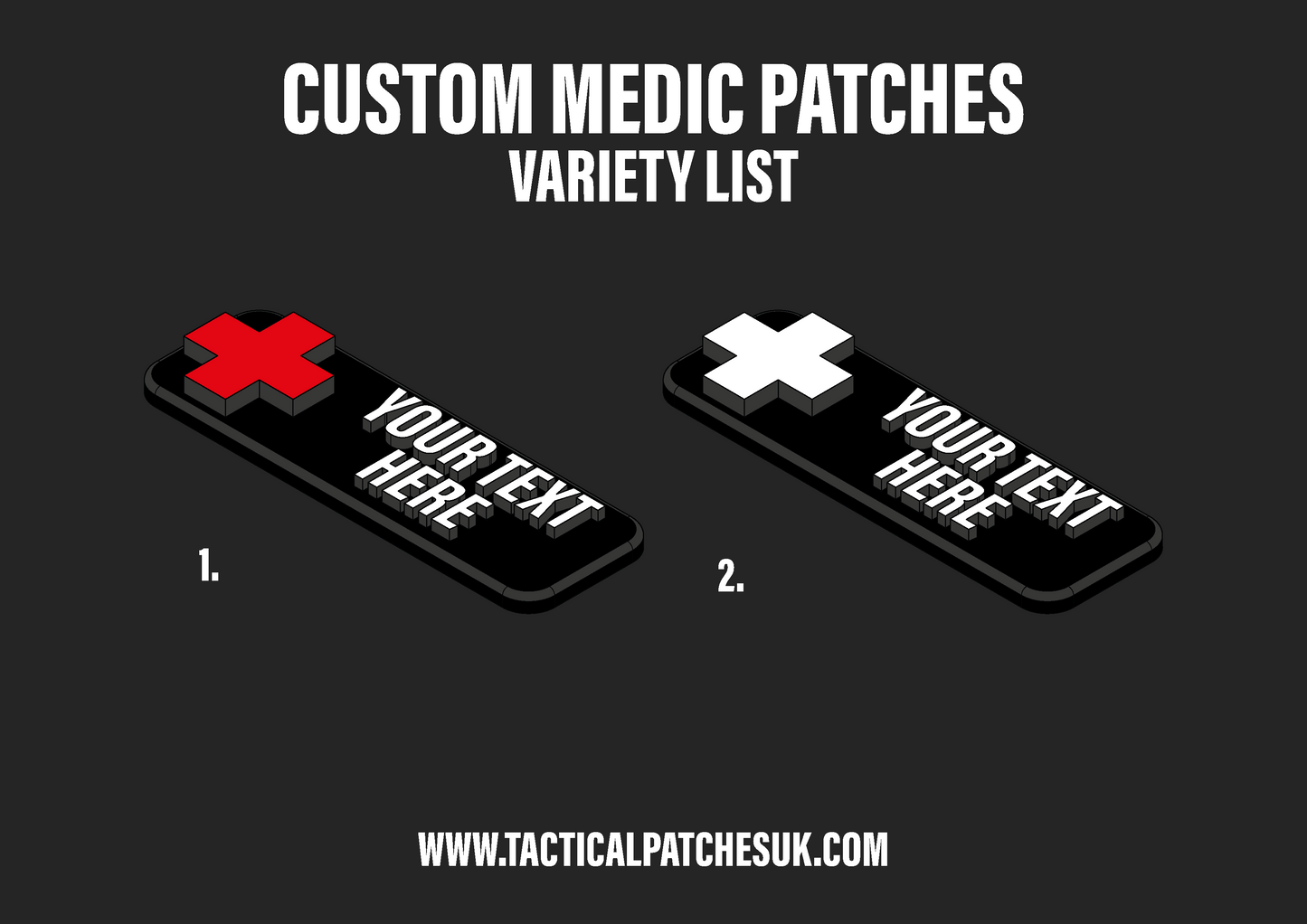 Custom Medic Velcro Patches - 1x3