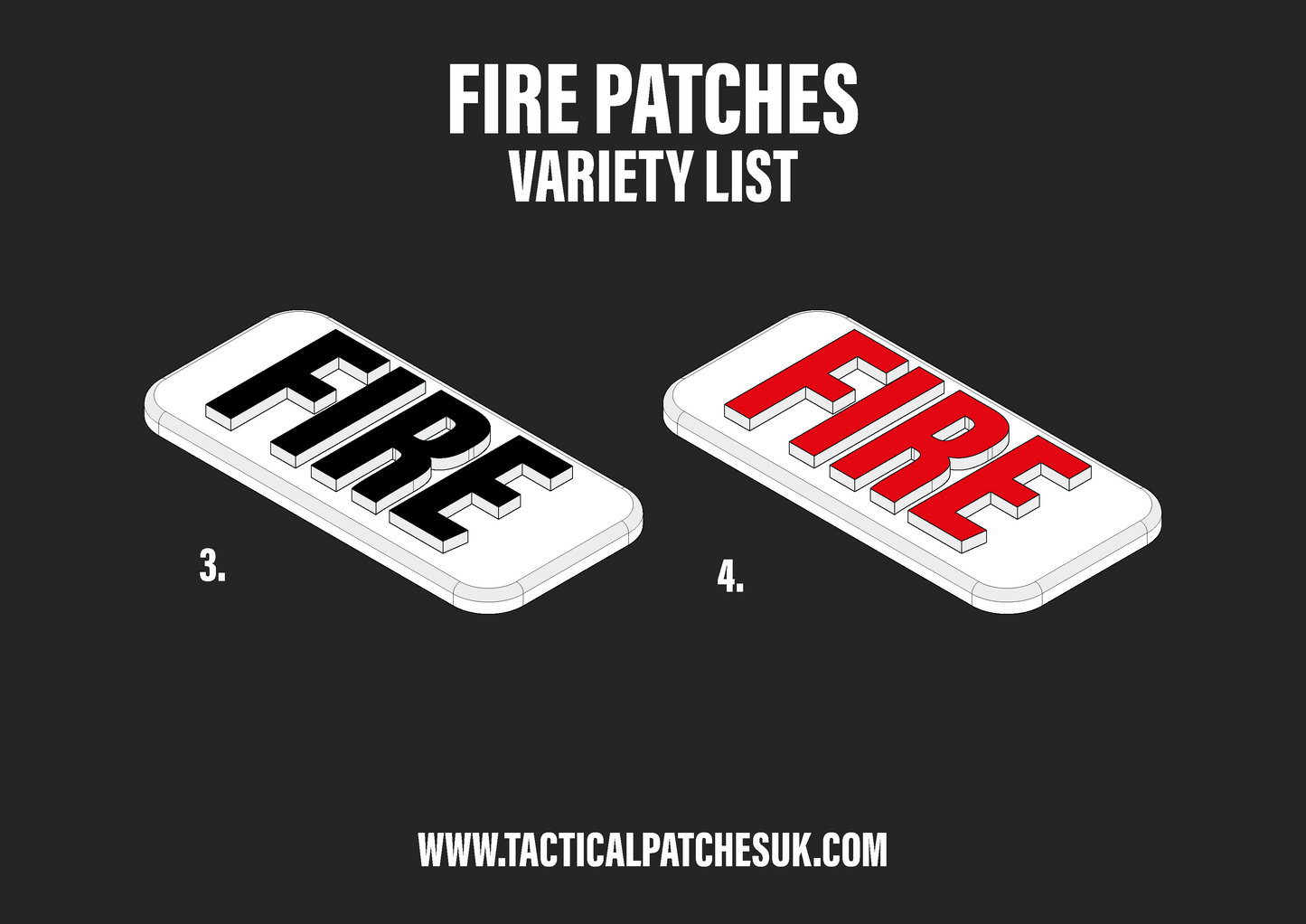 Fire Velcro Patches - 1x2