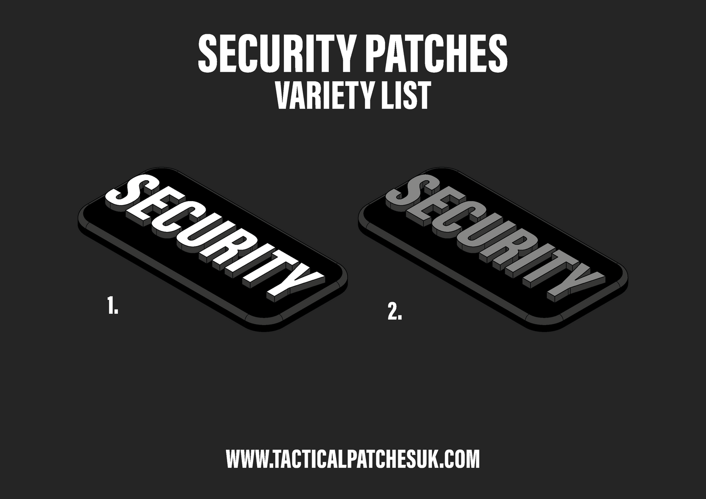 Security Velcro Patches - 1x2