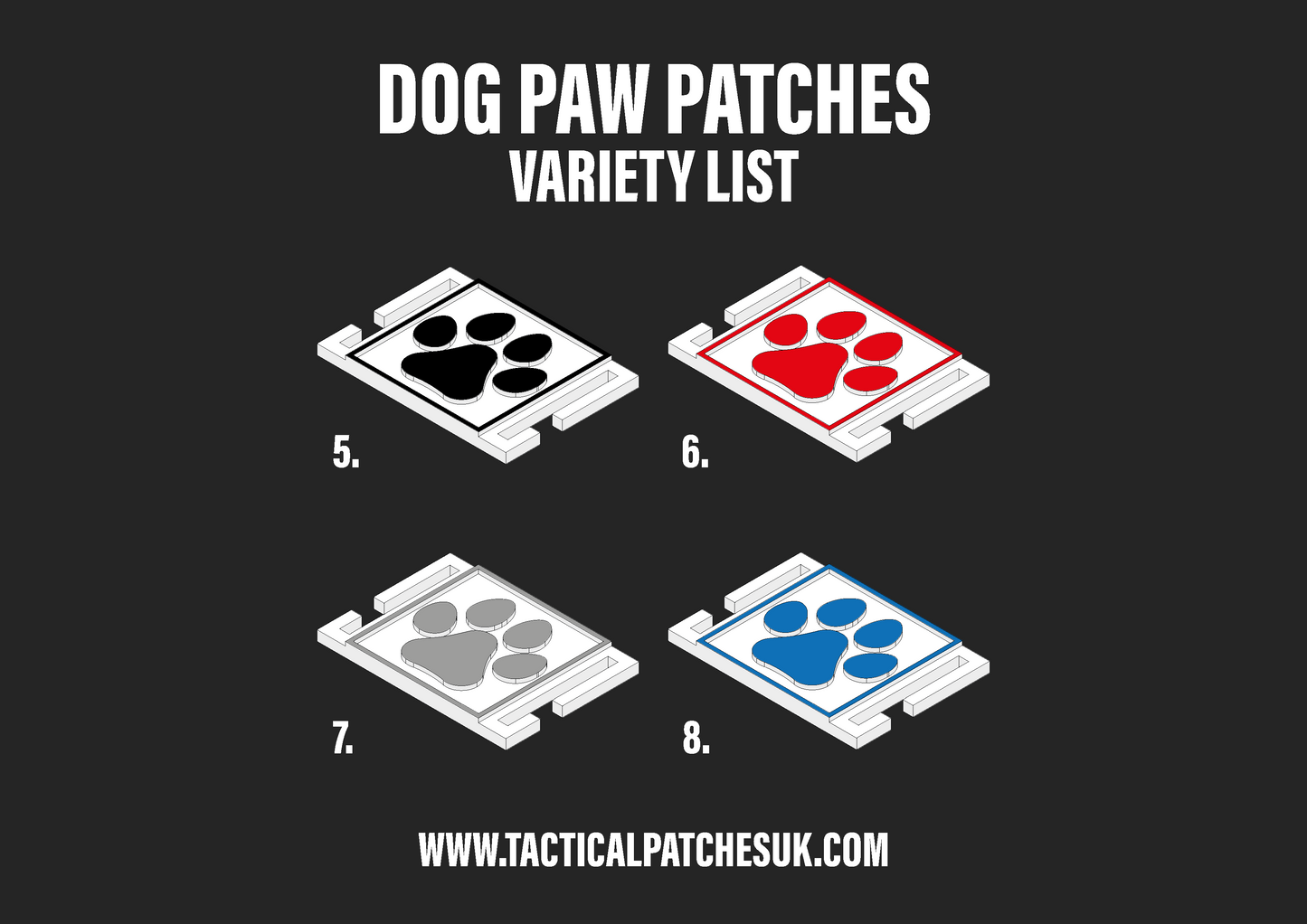 Dog Paw Molle Patches
