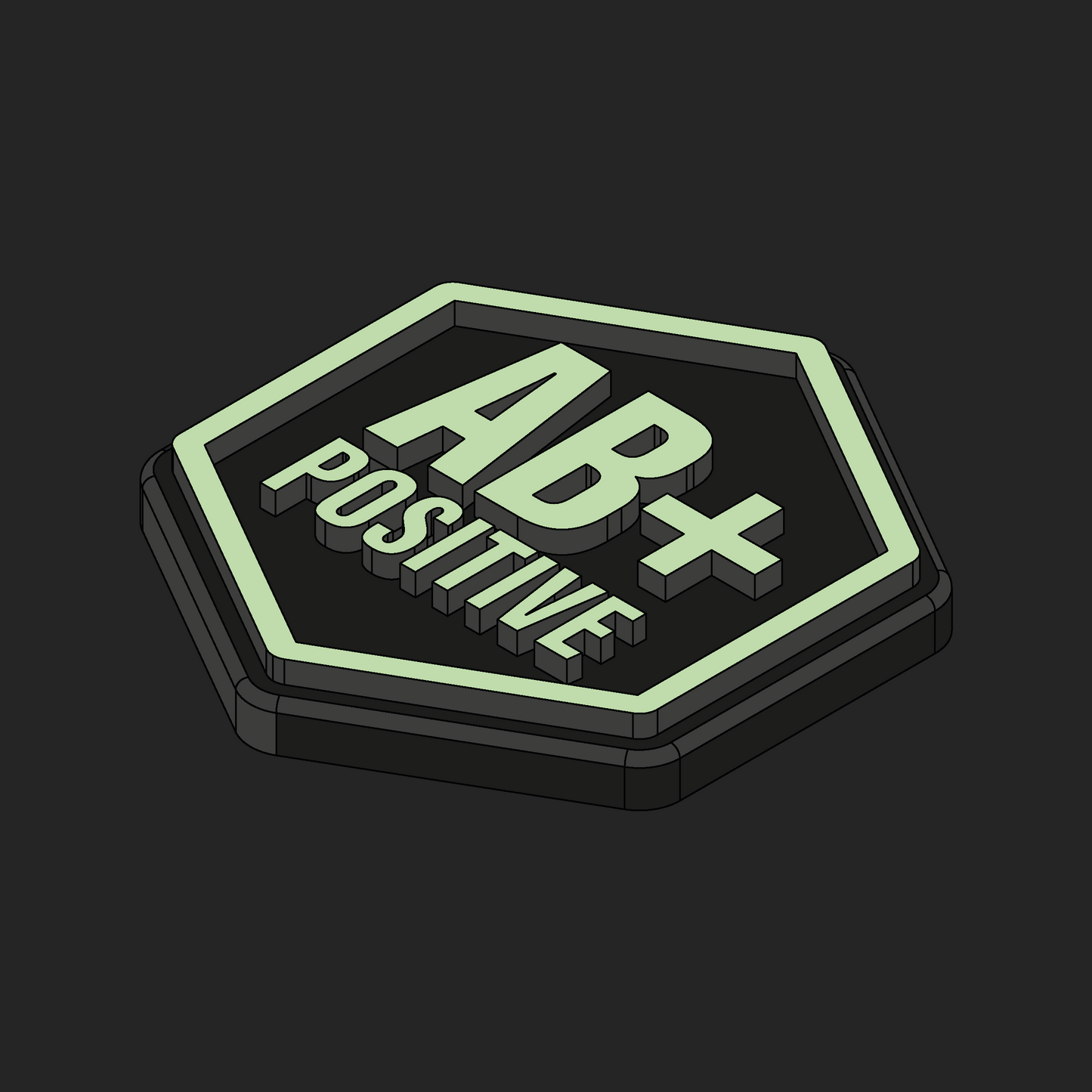 Glow Blood Type Glow Velcro Patches - Hexapatch - All Variants