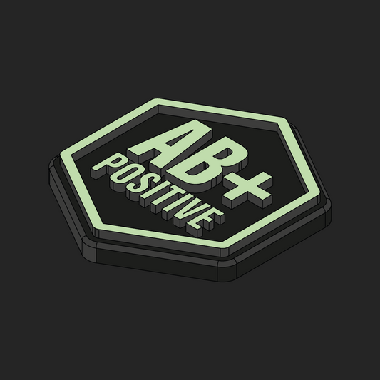 Glow Blood Type Glow Velcro Patches - Hexapatch - All Variants