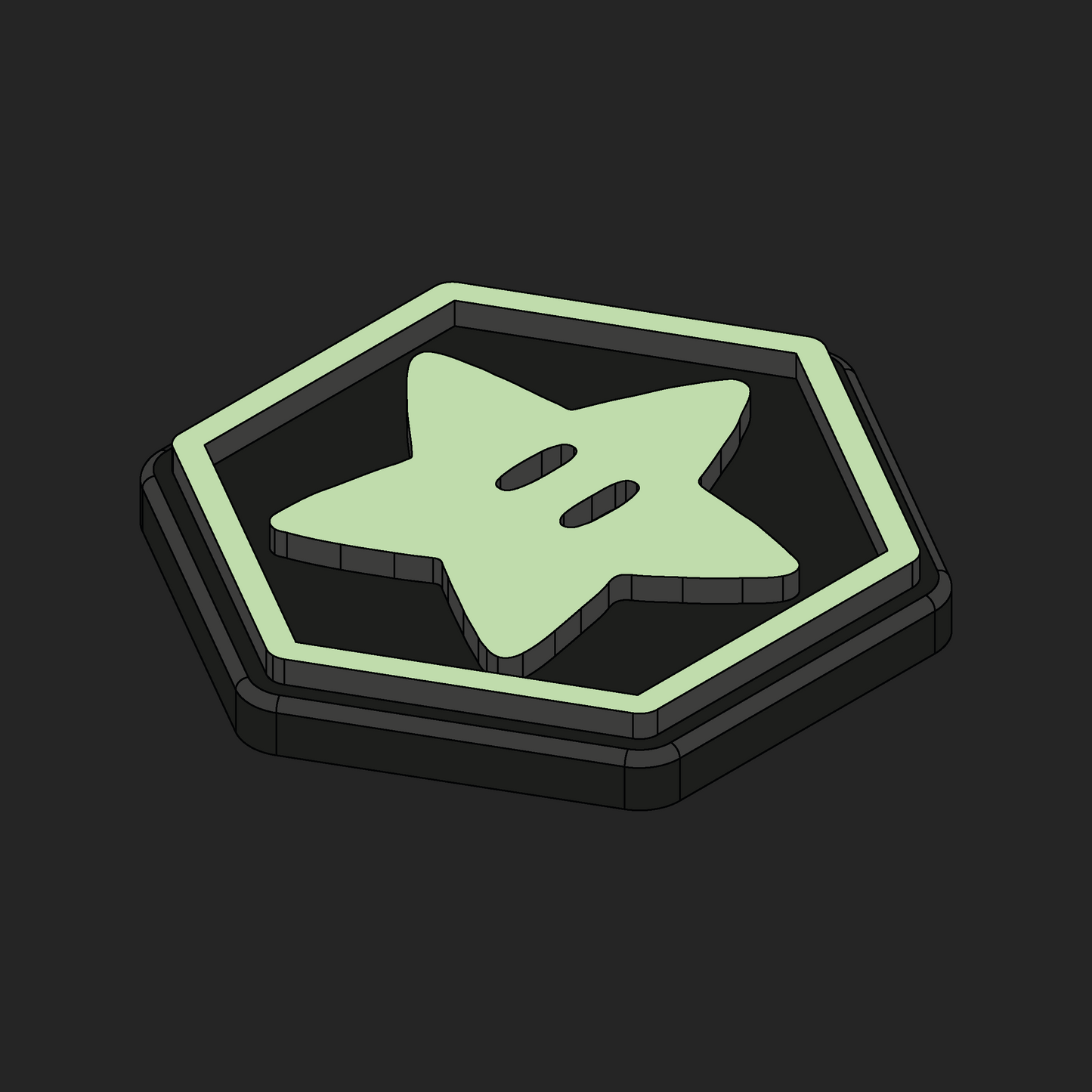 Mario Star Glow Velcro Patches - Hexapatch