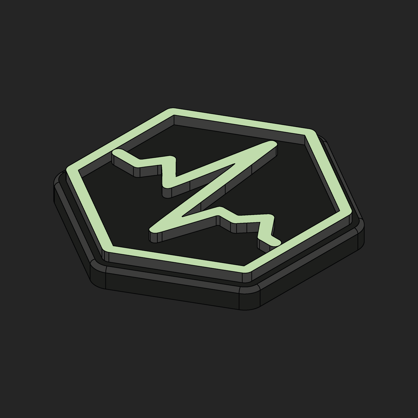 Heartbeat Glow Velcro Patches - Hexapatch