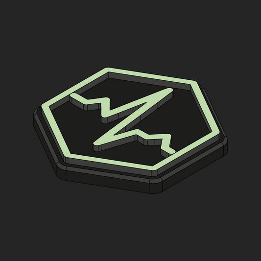 Heartbeat Glow Velcro Patches - Hexapatch